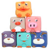 Set 6 cuburi moi cu margini rotunjite pentru bebelusi, Animale 3D, 6 luni+