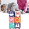 Set 6 cuburi moi cu margini rotunjite pentru bebelusi, Animale 3D, 6 luni+