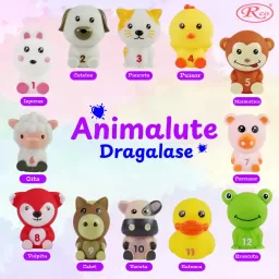 Jucarie Montessori Marionete Finger Puppets – Set educativ 24 piese, animale si casute numerotate, +6 luni