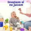 Jucarie Montessori Marionete Finger Puppets – Set educativ 24 piese, animale si casute numerotate, +6 luni