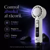 Ventilator de Mana Fara Lame, Ultra-Compact, cu Racire Instanta in 3 Trepte, Reglaj Fin in 100 Niveluri, Motor 14000 RPM, Display Digital, Baterie 4000 mAh, USB-C, Bej