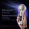 Ventilator de Mana Fara Lame, Ultra-Compact, cu Racire Instanta in 3 Trepte, Reglaj Fin in 100 Niveluri, Motor 14000 RPM, Display Digital, Baterie 4000 mAh, USB-C, Bej