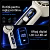 Ventilator de Mana Fara Lame, Ultra-Compact, cu Racire Instanta in 3 Trepte, Reglaj Fin in 100 Niveluri, Motor 14000 RPM, Display Digital, Baterie 4000 mAh, USB-C, Bej