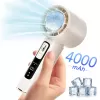 Ventilator Portabil Fara Lame RCO® cu Afisaj Digital, USB Type-C, Baterie 4000 mAh si 100 Niveluri, Bej