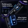 Ventilator de Mana Fara Lame, Ultra-Compact, cu Racire Instanta in 3 Trepte, Reglaj Fin in 100 Niveluri, Motor 14000 RPM, Display Digital, Baterie 4000 mAh, USB-C, Negru