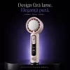 Ventilator de Mana Fara Lame, Ultra-Compact, cu Racire Instanta in 3 Trepte, Reglaj Fin in 100 Niveluri, Motor 14000 RPM, Display Digital, Baterie 4000 mAh, USB-C, Roz