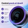 Ventilator portabil Silentios, Baterie 3000 mAh, Ultra-Compact, Trepied in stil caracatita cu picioare flexibile, Reglaj rapid, Afisaj Digital, USB-C, Negru, EL02-A