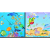 Covoras de joaca termoizolant cu doua fete, Traseu si Ocean, 180 x 200 x 0.8 cm
