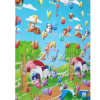 Covoras de joaca termoizolant cu doua fete, Litere si Animalute Simpatice, 180 x 200 x 0.8 cm