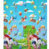 Covoras de joaca termoizolant cu doua fete, Litere si Animalute Simpatice, 180 x 200 x 0.8 cm
