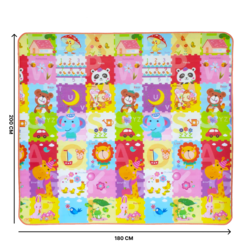 Covoras de joaca termoizolant cu doua fete, Colorat, 180 x 200 x 0.8 CM