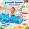 Covoras de joaca pentru bebelusi si copii, moale, hipoalergenic, reversibil, multicolor, potrivit pentru interior si exterior