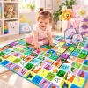 Covoras de joaca pentru bebelusi si copii, moale, hipoalergenic, reversibil, multicolor, potrivit pentru interior si exterior