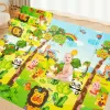 Covor de joaca XXL pliabil, 200 x 180 x 1 cm, din spuma EVA , Antiderapant, Termic si Interactiv, cu 2 fete si geanta depozitare "Hai la joaca"