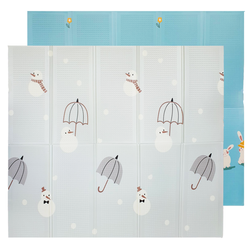 Covor de joaca XXL pliabil, 200 x 180 x 1 CM, din spuma XPE , Antiderapant, Termic si Interactiv, cu 2 fete si geanta depozitare "Anotimpuri"