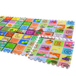 Covor de joaca puzzle pentru copii din spuma EVA, 60 x 60 cm, 4 piese - Litere