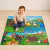 Covoras Puzzle din Spuma EVA de joaca pentru copii, 60 x 60 cm, 4 piese - Lumea animalelor