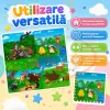 Covoras Puzzle din Spuma EVA de joaca pentru copii, 60 x 60 cm, 4 piese - Lumea animalelor