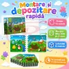 Covoras Puzzle din Spuma EVA de joaca pentru copii, 60 x 60 cm, 4 piese - Lumea animalelor
