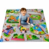 Covoras Puzzle din Spuma EVA de joaca pentru copii, 60 x 60 cm, 4 piese - Oraselul Vesel