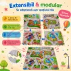 Covoras Puzzle din Spuma EVA de joaca pentru copii, 60 x 60 cm, 4 piese - Oraselul Vesel