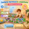 Covoras Puzzle din Spuma EVA de joaca pentru copii, 60 x 60 cm, 4 piese - Oraselul Vesel