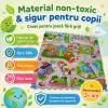 Covoras Puzzle din Spuma EVA de joaca pentru copii, 60 x 60 cm, 4 piese - Oraselul Vesel