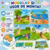 Covoras Puzzle din Spuma EVA de joaca pentru copii, 60 x 60 cm, 4 piese - Ponei
