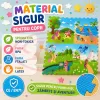 Covoras Puzzle din Spuma EVA de joaca pentru copii, 60 x 60 cm, 4 piese - Ponei