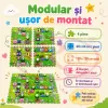 Covoras Puzzle din Spuma EVA de joaca pentru copii, 60 x 60 cm, 4 piese - Traseu