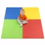 Covoras Puzzle din Spuma EVA de joaca pentru copii, 60 x 60 cm, 4 piese - Culori