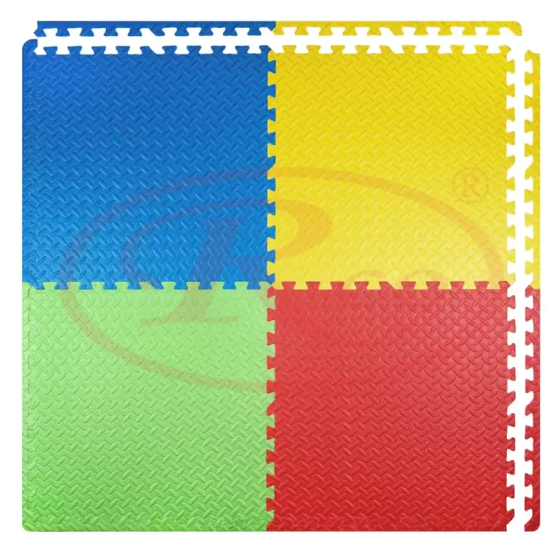 Covoras Puzzle din Spuma EVA de joaca pentru copii, 60 x 60 cm, 4 piese - Culori