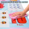 Covoras Puzzle din Spuma EVA de joaca pentru copii, 60 x 60 cm, 4 piese - Numere
