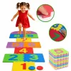 Set sotron din spuma EVA pentru copii, cu cifre, culori si placi puzzle moi