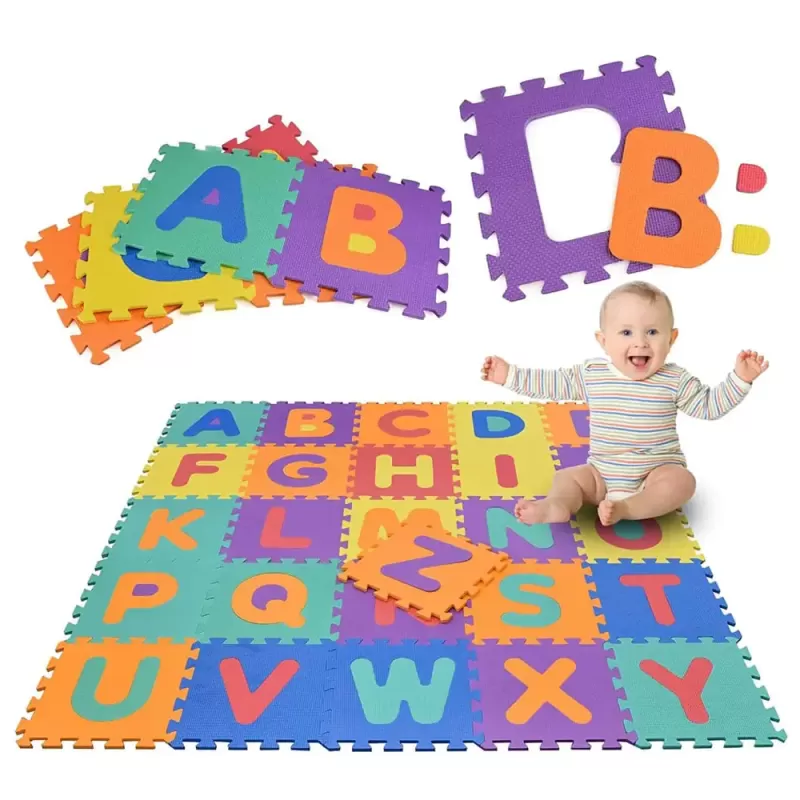 Covor puzzle termic si educativ cu literele alfabetului 26 piese A-Z