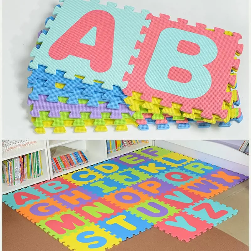 Covor puzzle termic si educativ cu literele alfabetului 26 piese A-Z