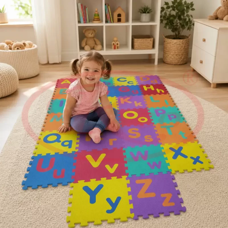 Covor puzzle termic si educativ cu literele alfabetului 26 piese A-Z