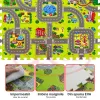 Covor puzzle din spuma EVA pentru copii – Pista masinute, 9 piese, 90x90 cm, grosime 1 cm