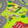 Covor puzzle din spuma EVA pentru copii – Pista masinute, 9 piese, 90x90 cm, grosime 1 cm