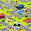 Covor puzzle din spuma EVA pentru copii – Pista masinute, 9 piese, 90x90 cm, grosime 1 cm