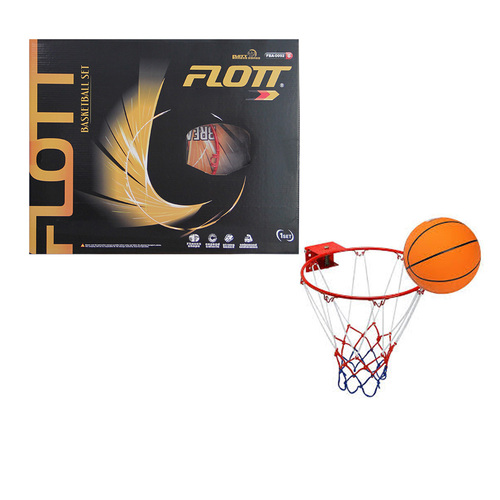 Panou baschet pentru copii FLOTT, cu inel otel si plasa, 52cm