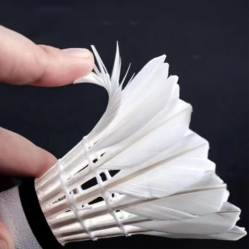 Set 12 Fluturasi badminton din pene FLOTT