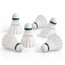 Set 6 fluturasi badminton FLOTT din nylon si cap din spuma