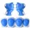 Set 6 protectii role/skateboard pentru copii, Albastru