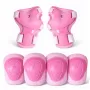 Set 6 protectii role/skateboard pentru copii, Roz