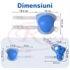 Set 6 protectii role/skateboard pentru copii, Albastru