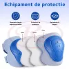 Set 6 protectii role/skateboard pentru copii, Albastru