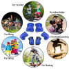 Set 3 protectii role/skateboard pentru copii, Albastru