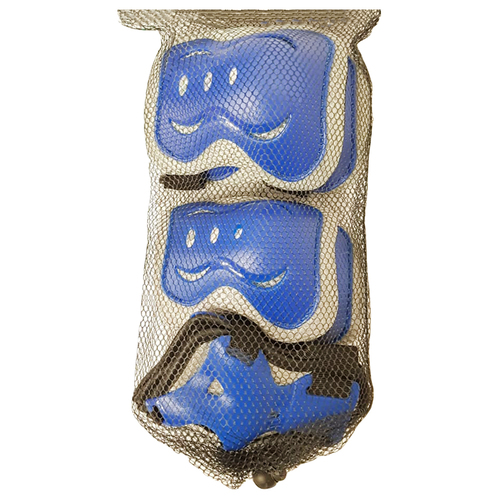 Set 3 protectii role/skateboard pentru copii, Albastru