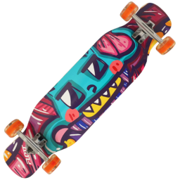 Longboard Funky din lemn